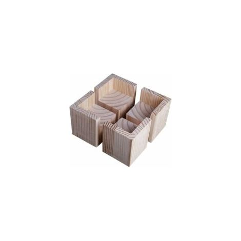 Set Mit 4 Möbelfüßen Aus Holz, Möbelfüße, Schreibtisch-/bettfüße, Möbelbeine, Schreibtischbeine, Nachttisch (abmessungen: 5 X 5 X 5 Cm)