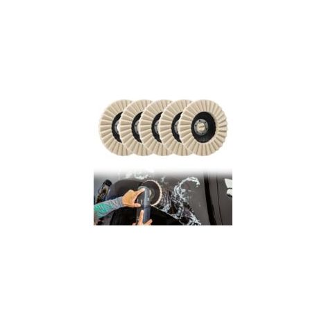 Set Mit 5 Polierscheiben 125 Mm X 22,2 Mm, Filzpolierscheiben, Flexible Polierscheiben Für Winkelschleifer.