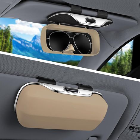 Sonnenbrillenhalterung Für Sonnenblende – Autozubehör – Für Vans Und Limousinen – Beige