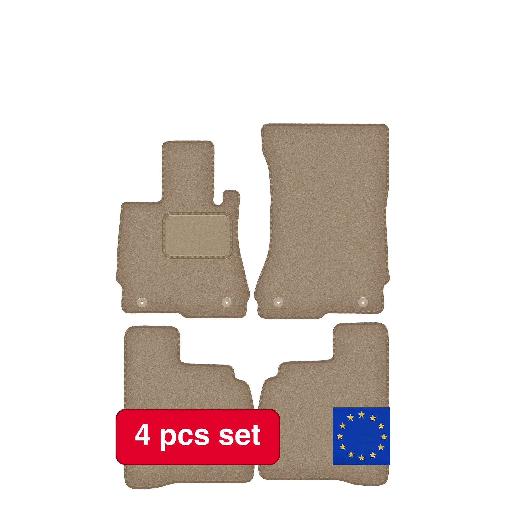 Autoteppiche, Kompatibel Mit Mercedes W221, Luxuriöse Umrandung, Langlebiger Schutz, Beige
