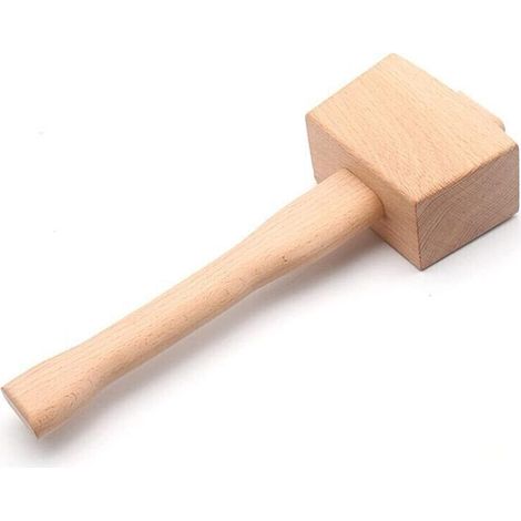 Zimmermannshammer Aus Holz, Hammer Mit Stiel, Buchenholz-werkzeug, Abgewinkelter Schlag Für Heimwerkerarbeiten, 245 Mm, Von Debuns