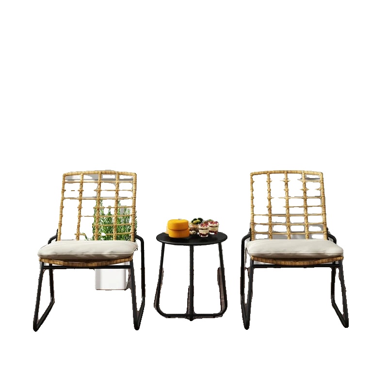 Gartenmöbelset, Rattanmaterial, Stuhlmaße: 56x67x78 Cm, Tischmaße: 40 Cm Durchmesser, Tragfähigkeit: Stuhl 120 Kg, Tragfähigkeit: Tisch 30 Kg
