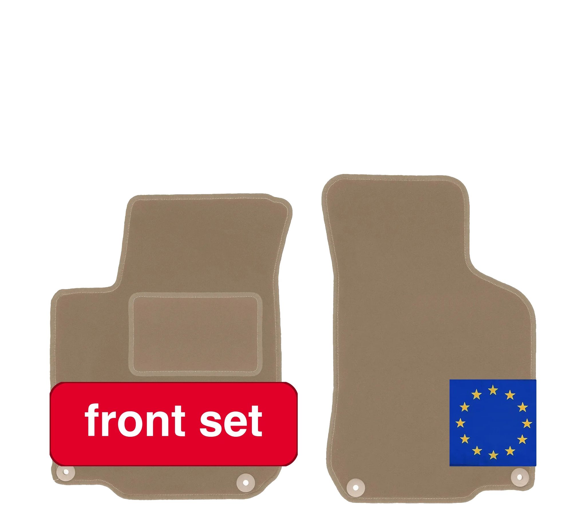 Auto-veloursmatten, Maßgeschneidert, Strapazierfähiges Material, Beige