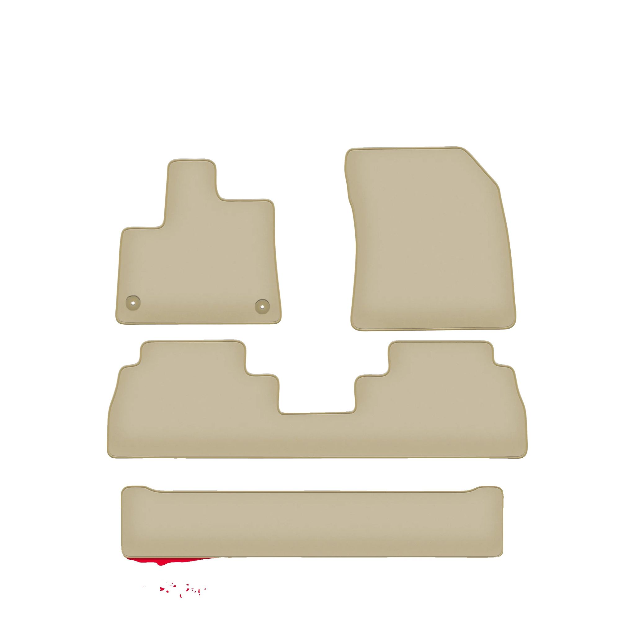 Bodenmatten, Luxus-umrandung, Maßgeschneidert Für Citroen Berlingo Iii, Beige