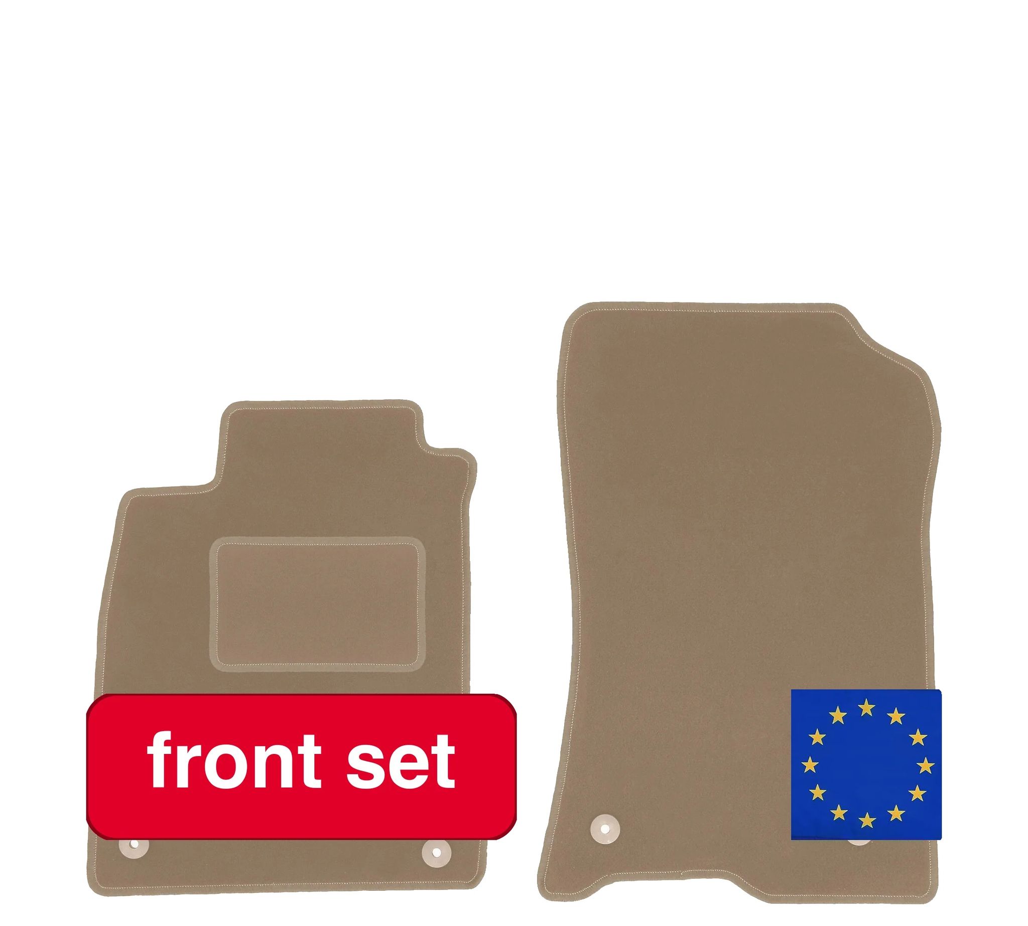 Autofußmatten, Maßgeschneiderte Passform, Langlebiger Schutz, Beige