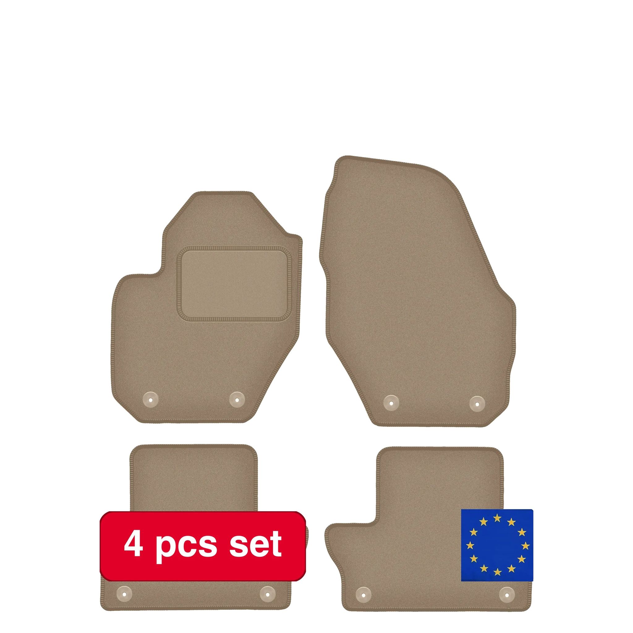 Autofußmatten, Kompatibel Mit Volvo Xc60 I Crossover (2008-2017), Strapazierfähiges Material, Beige