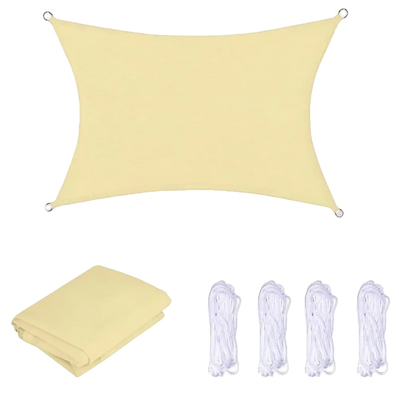 Sonnensegel, Wasserdicht, Uv-beständig, Beige1stück-a, 4x5m