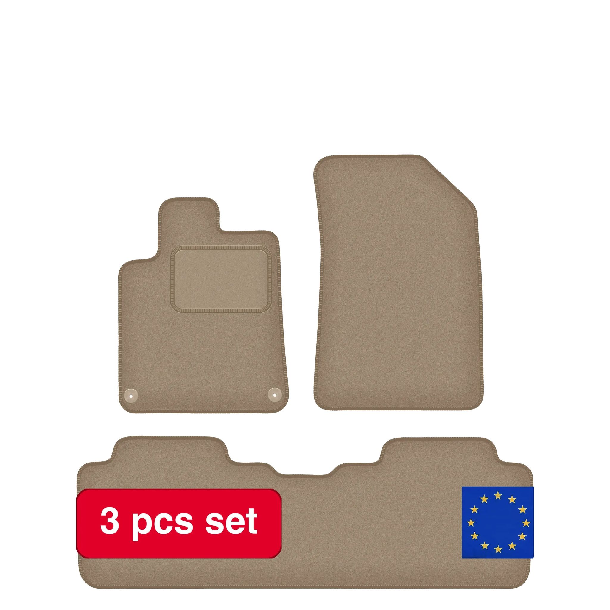 Auto Fußmatten, Maßgeschneidert Für Peugeot 407, Langlebiges Synthetisches Material, Beige