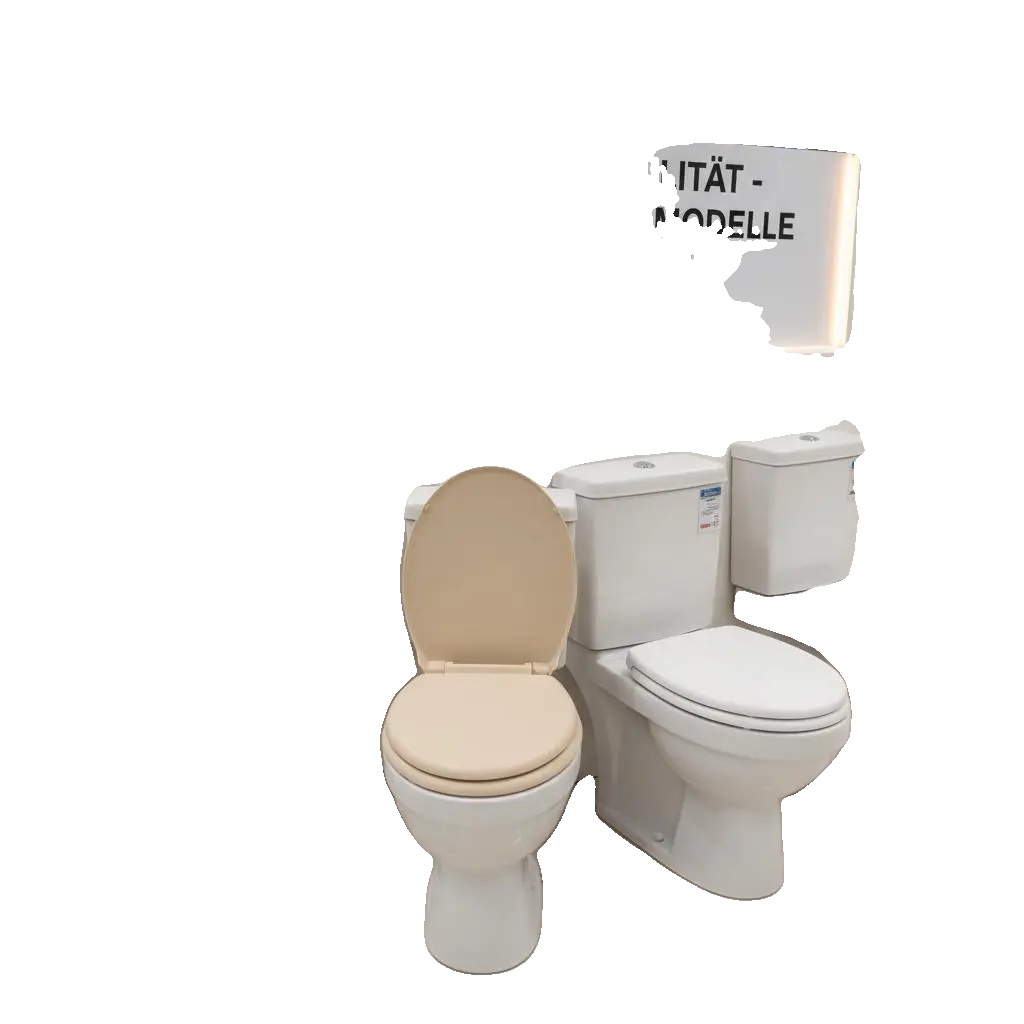 Toilettensitz, Soft-close-mechanismus, Ovale Form, Beige