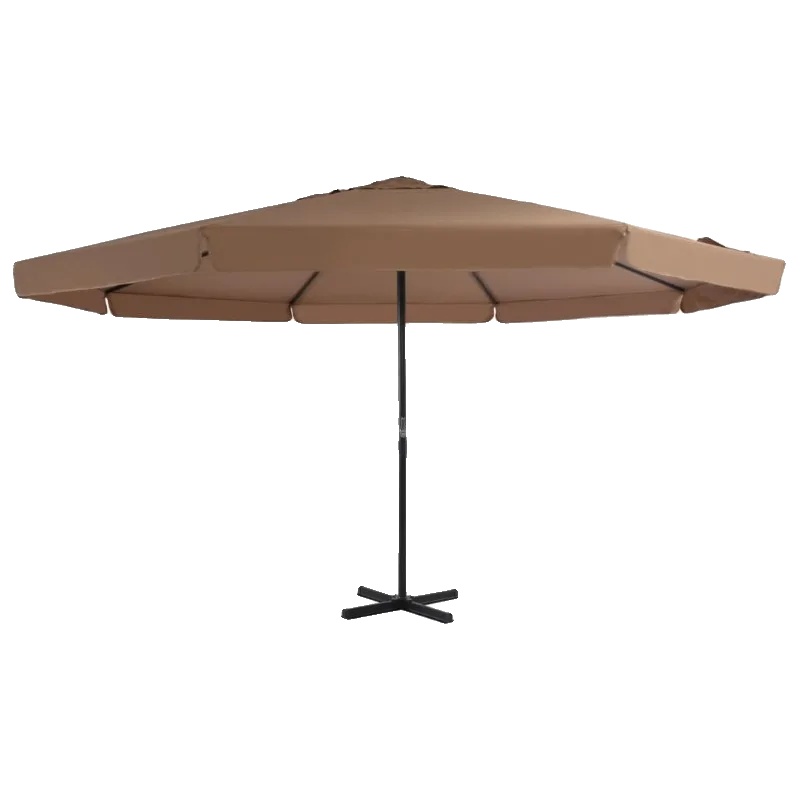 Gartenumbrella, Aluminiumstange, Einfache Montage, Khaki