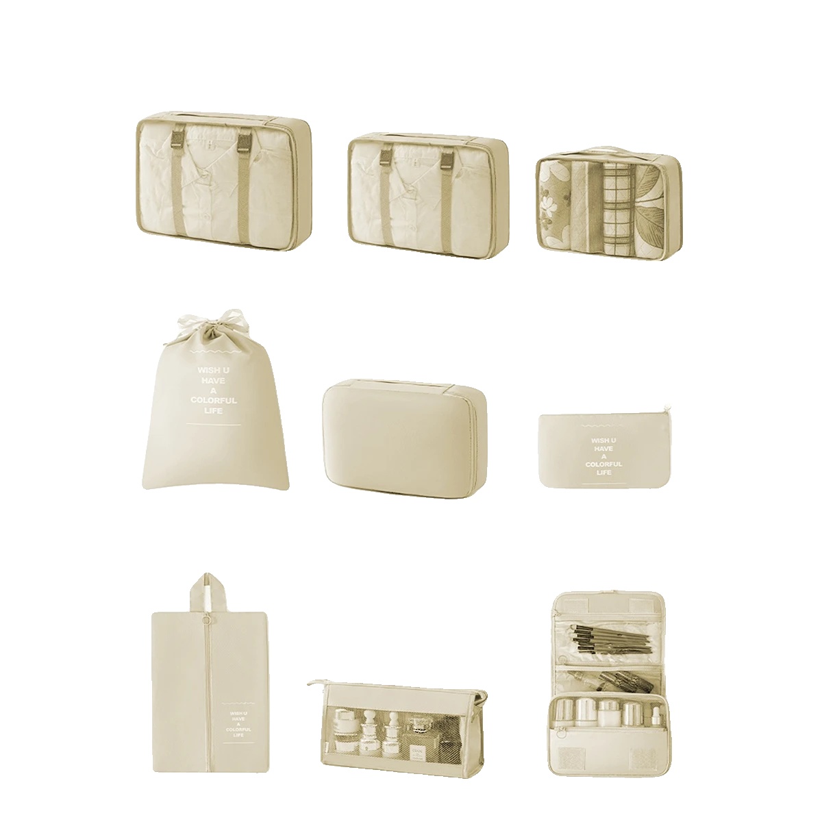 Reiseorganisatoren, Mehrzwecklagerung, Umweltfreundliches Material, Beige