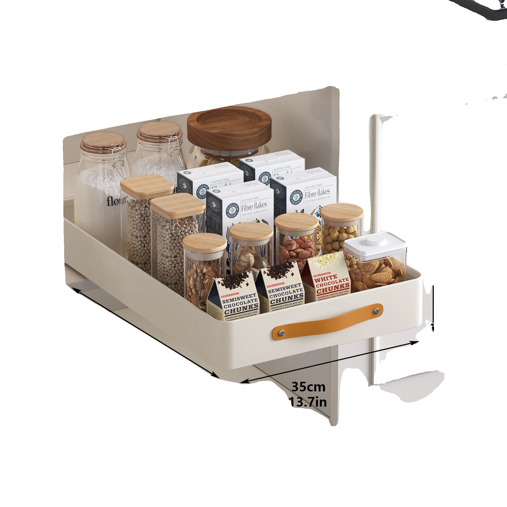 Schrankorganizer, Ausziehbares Design, Einfache Installation, 35cm Breit