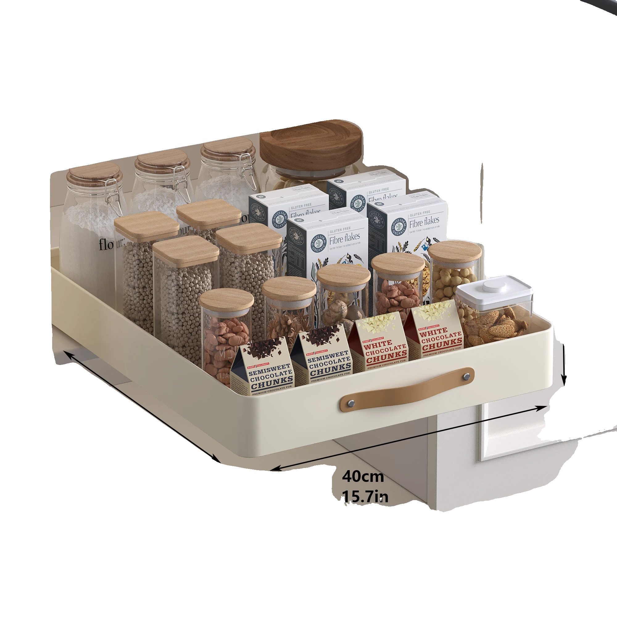 Schrankorganizer, Ausziehbares Design, Einfache Installation, 40cm Breit