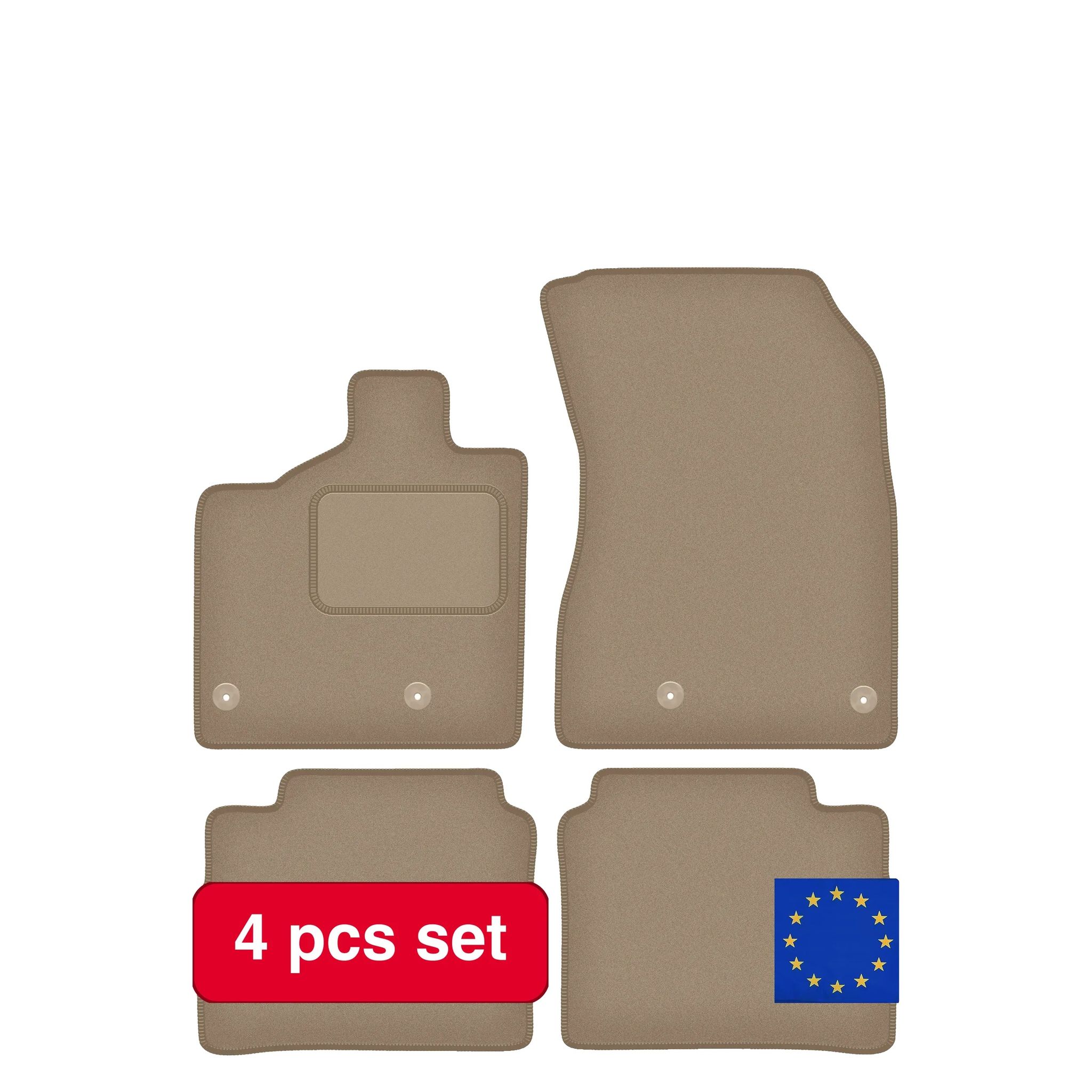 Autofußmatten, Luxus-umrandungsdesign, Einfache Pflege, Beige