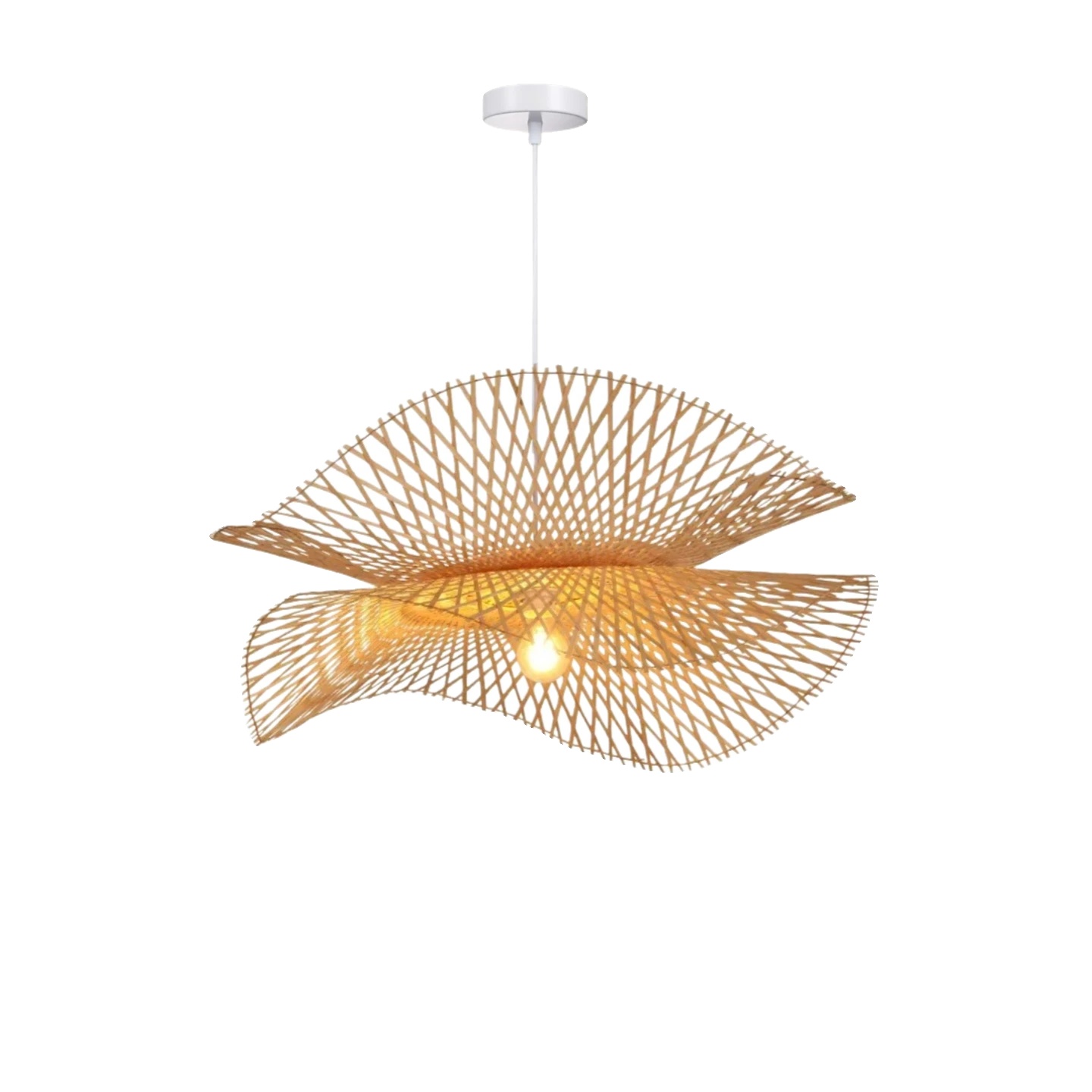 Pendelleuchte, Naturmaterial, Vielseitige Installation, 55cm