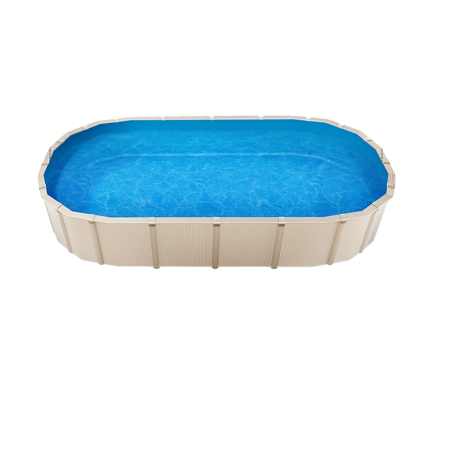 Poolfolie, Langlebiges Vinyl, Entworfen Für Ovale Pools 15x30 Ft, 500x300 Cm Unibead