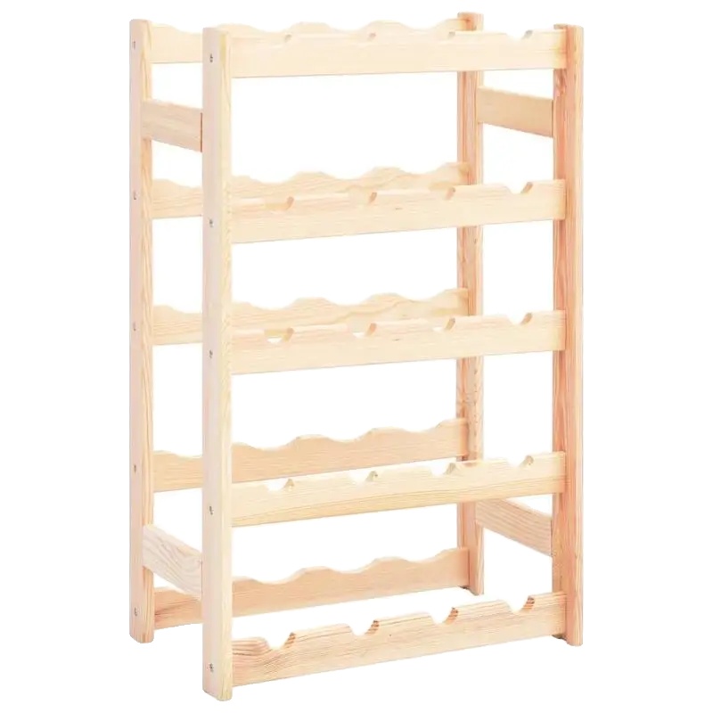 Weinregal, Rustikaler Stil, 20 Flaschen Kapazität, Beige