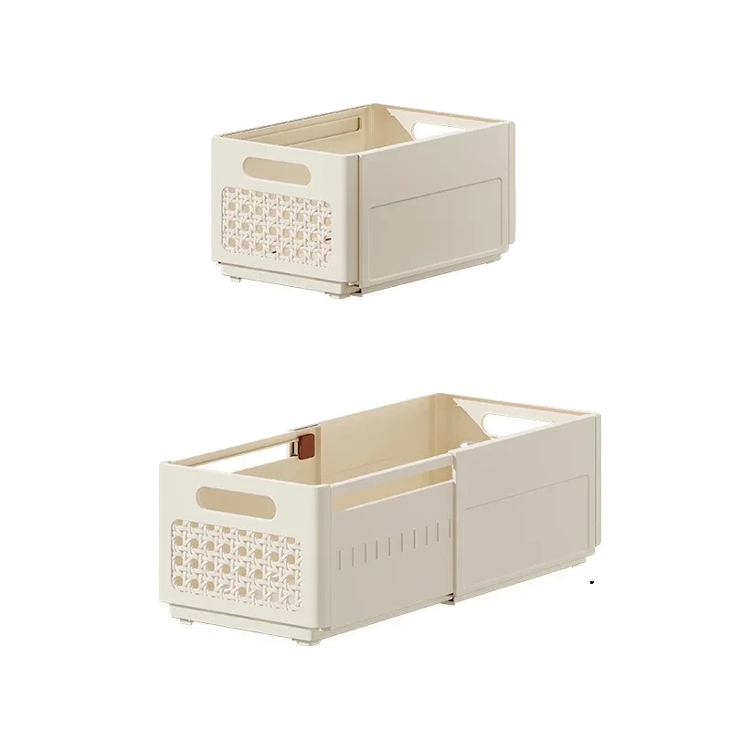 Kleiderorganizer, Erweiterbares Design, Umweltfreundliches Material, 3pcs-beige-m
