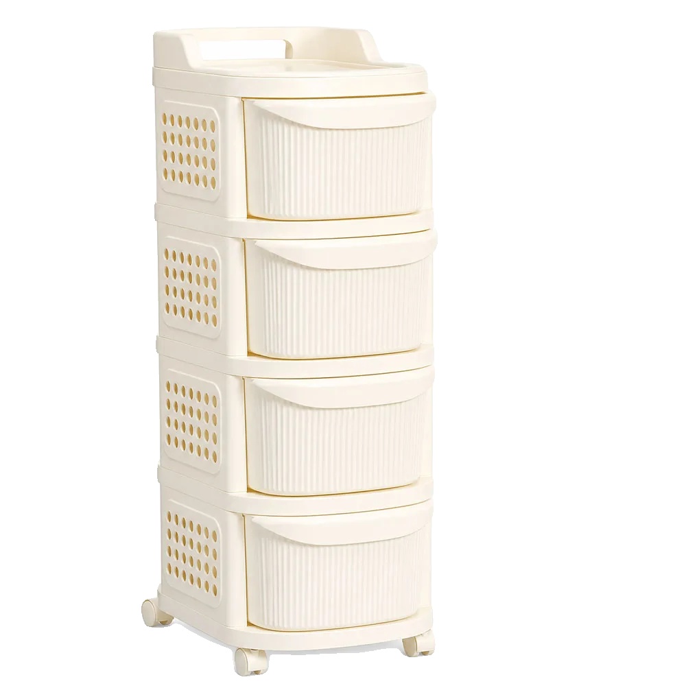 Lagerwagen, 4-stufiges Design, Rollende Utility-funktionen, Beige