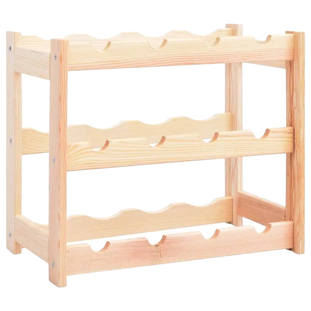 Weinregal, Für 12 Flaschen, Modernes Design, Beige