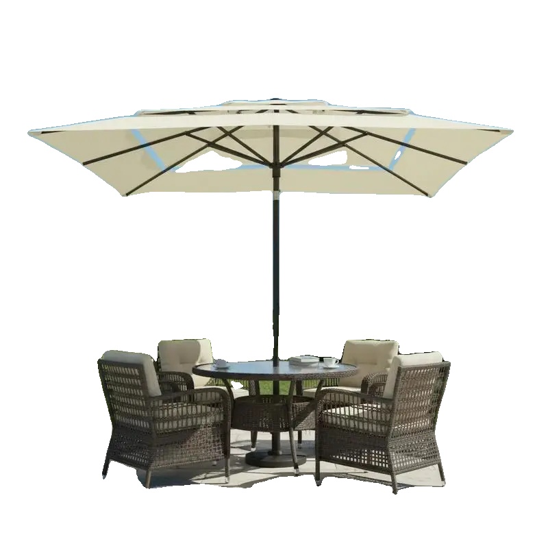Sonnenschirm, Aluminiumstange, Uv-beständig, 250 X 250 X 246 Cm-e
