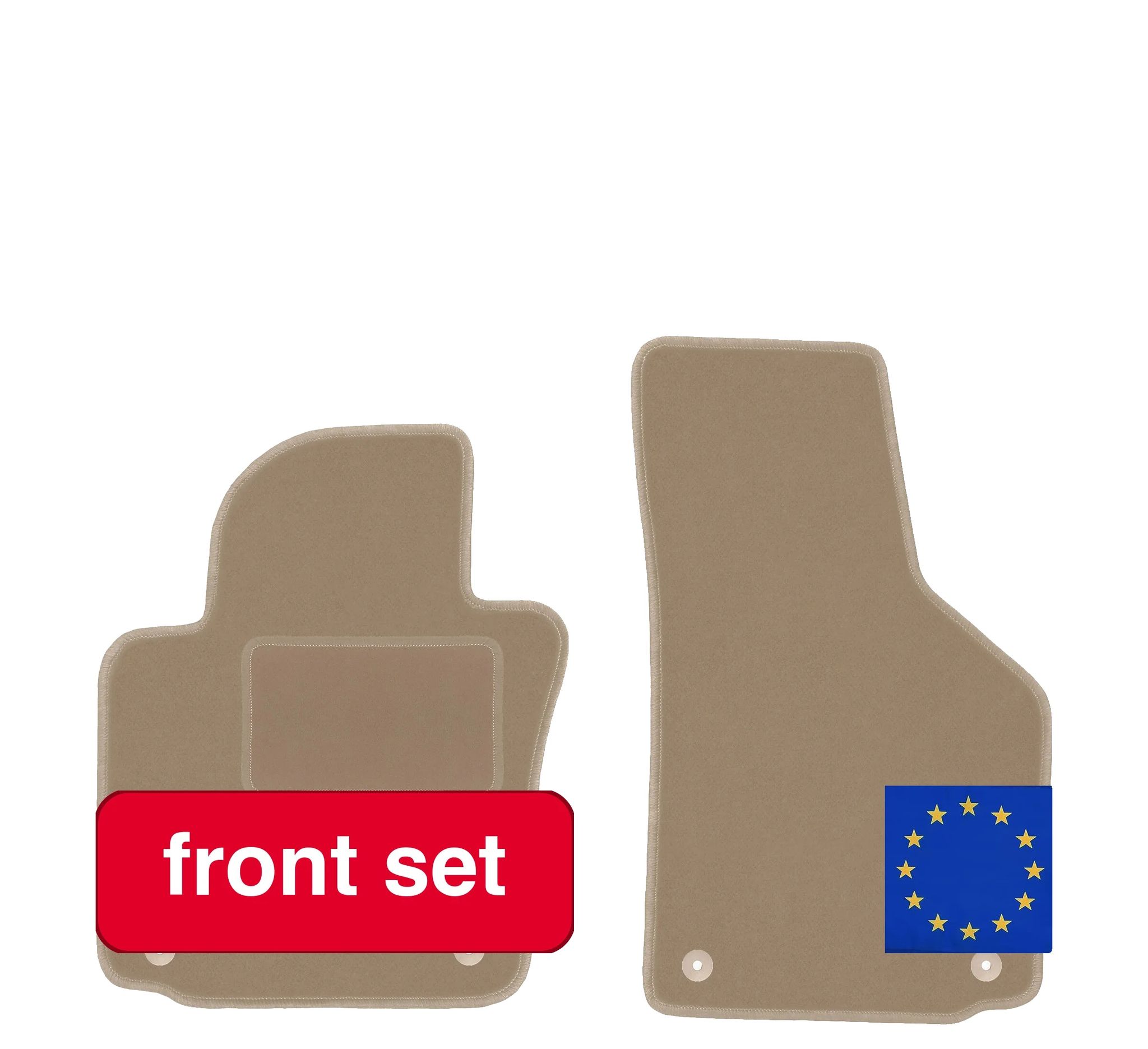 Auto-veloursmatten, Langlebiger Schutz, Maßgeschneiderte Passform, Beige