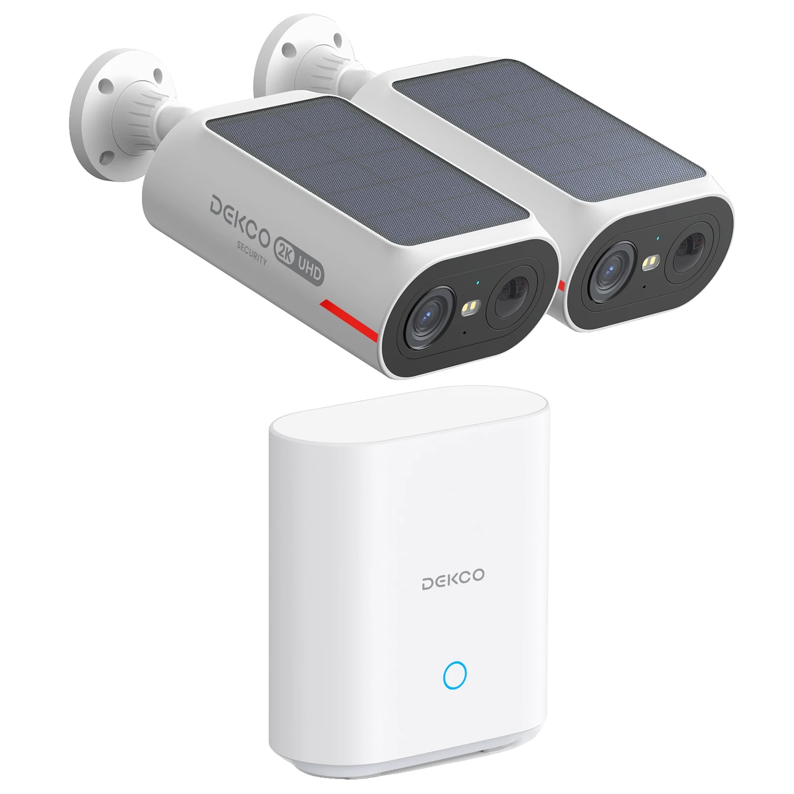 Solar-kamerasystem, Kabellose Einrichtung, Ki-erkennung, Beige, Eu-stecker