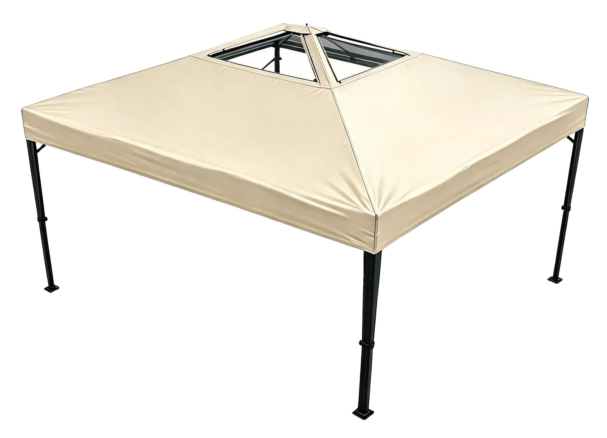 Pop-up Pavillon, Wasserdichtes Material, Höhenverstellbar, Beige