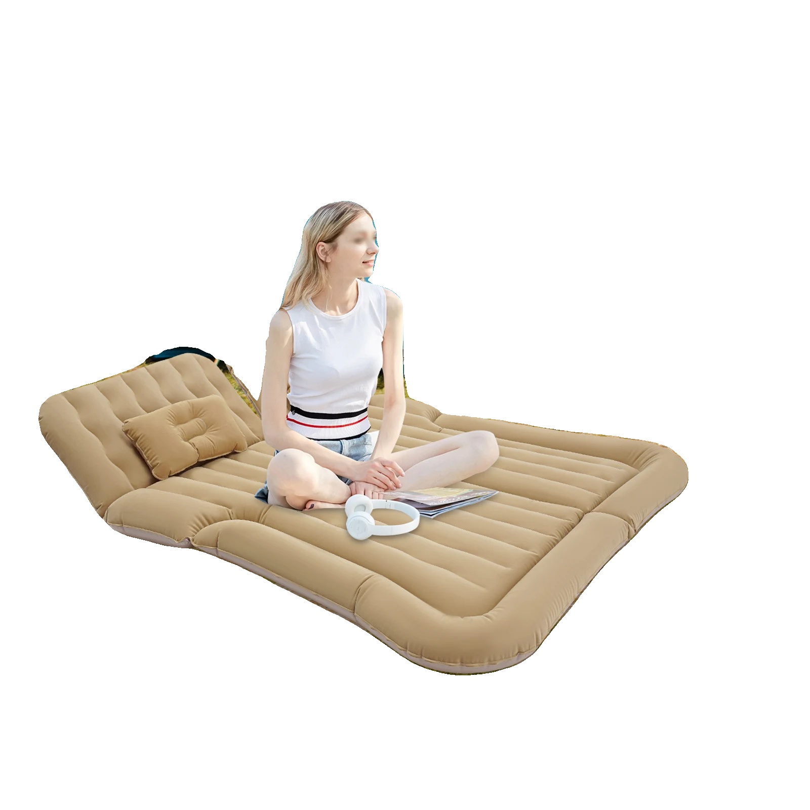 Aufblasbare Auto-matratze, Tragfähigkeit 300 Kg, Premium Pvc-material, Unter 8 Zoll Dicke, Geeignet Für Suv-rücksitzplätze, Einfache Montage
