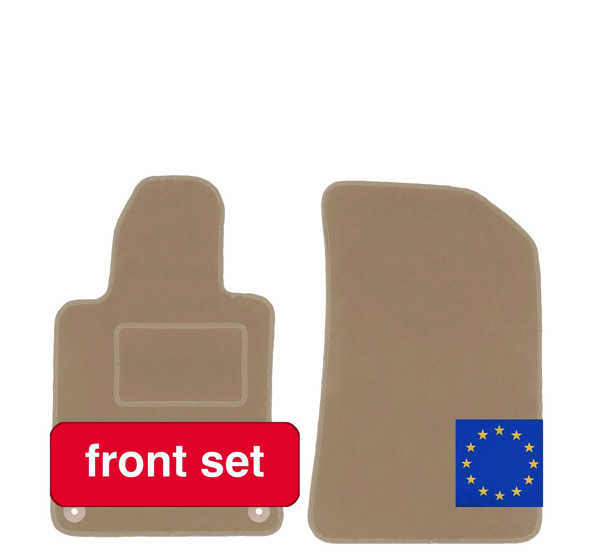 Vorderteppiche, Strapazierfähiges Material, Maßgeschneiderte Passform, Beige