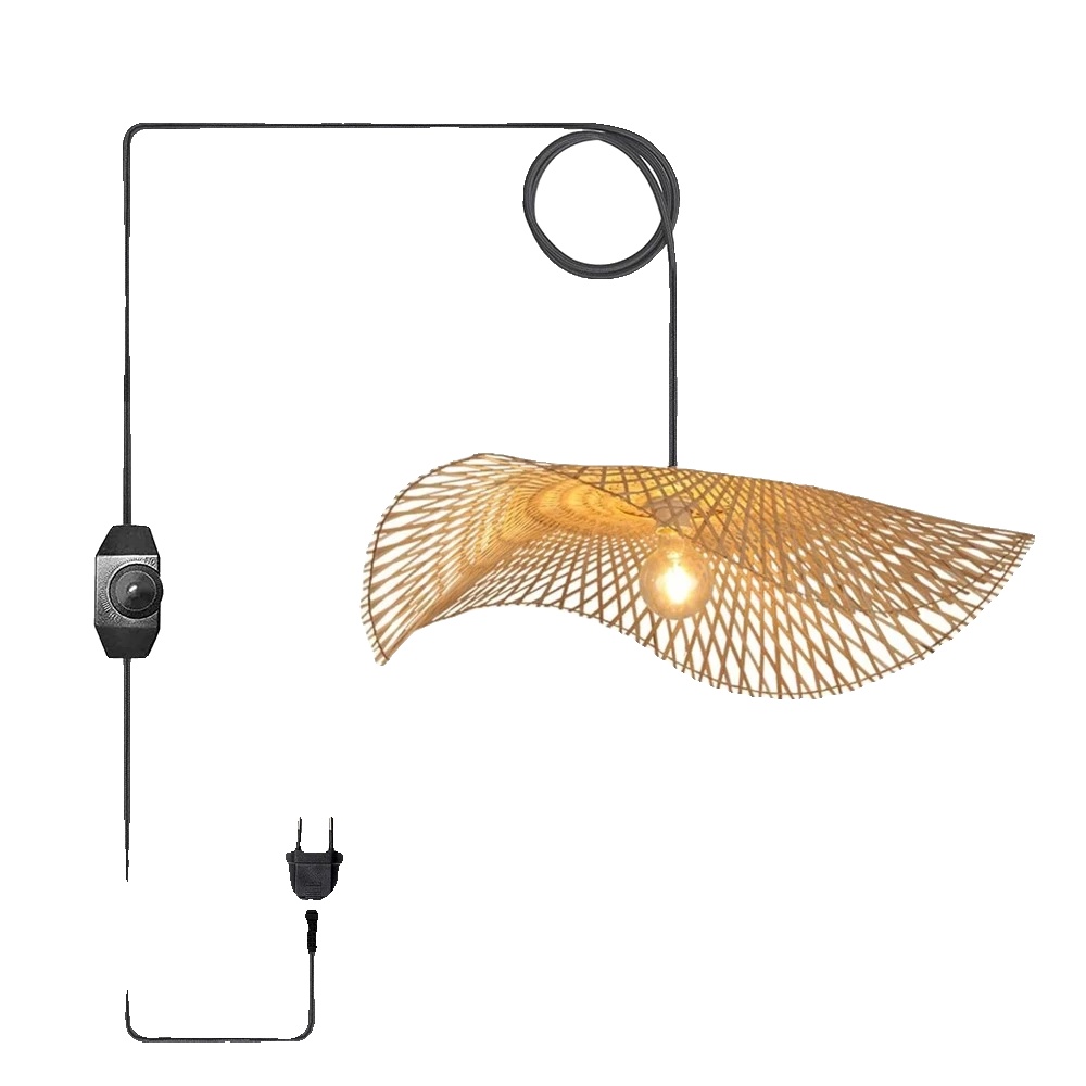 Pendelleuchte, Handgefertigtes Gewebtes Design, Dimmbare Funktion, 55cm Dimmbar, Keine Glühbirne-c