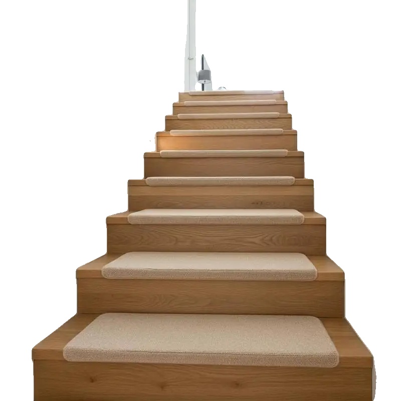 Klebende Treppenstufenmatten, Rutschfeste Oberfläche, Einfache Installation, Beige