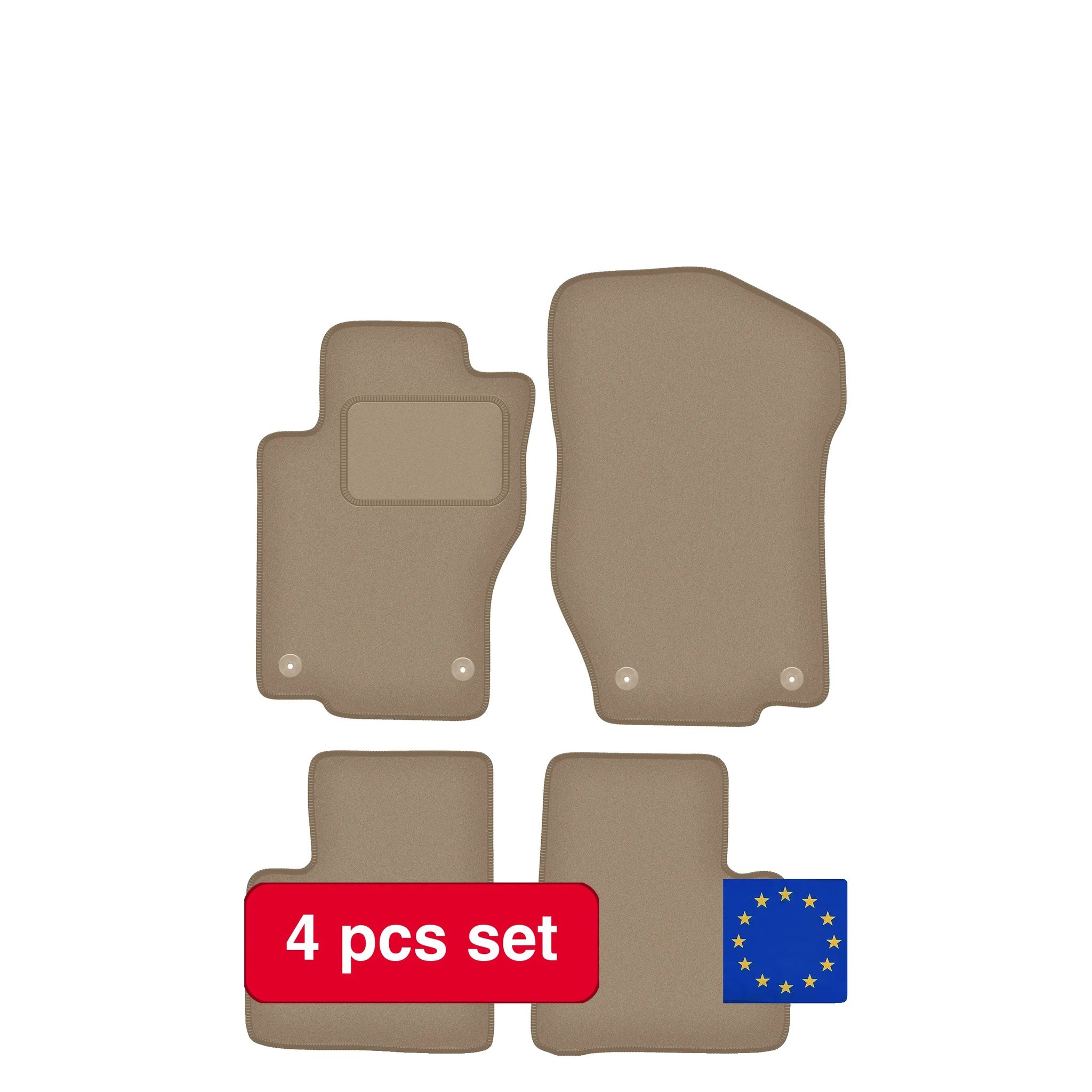 Auto-fußmatten, Luxus-umrandungsdesign, Langlebige Synthetische Faser, Kompatibel Mit Mercedes Ml W164 Suv (2005-2011), Beige