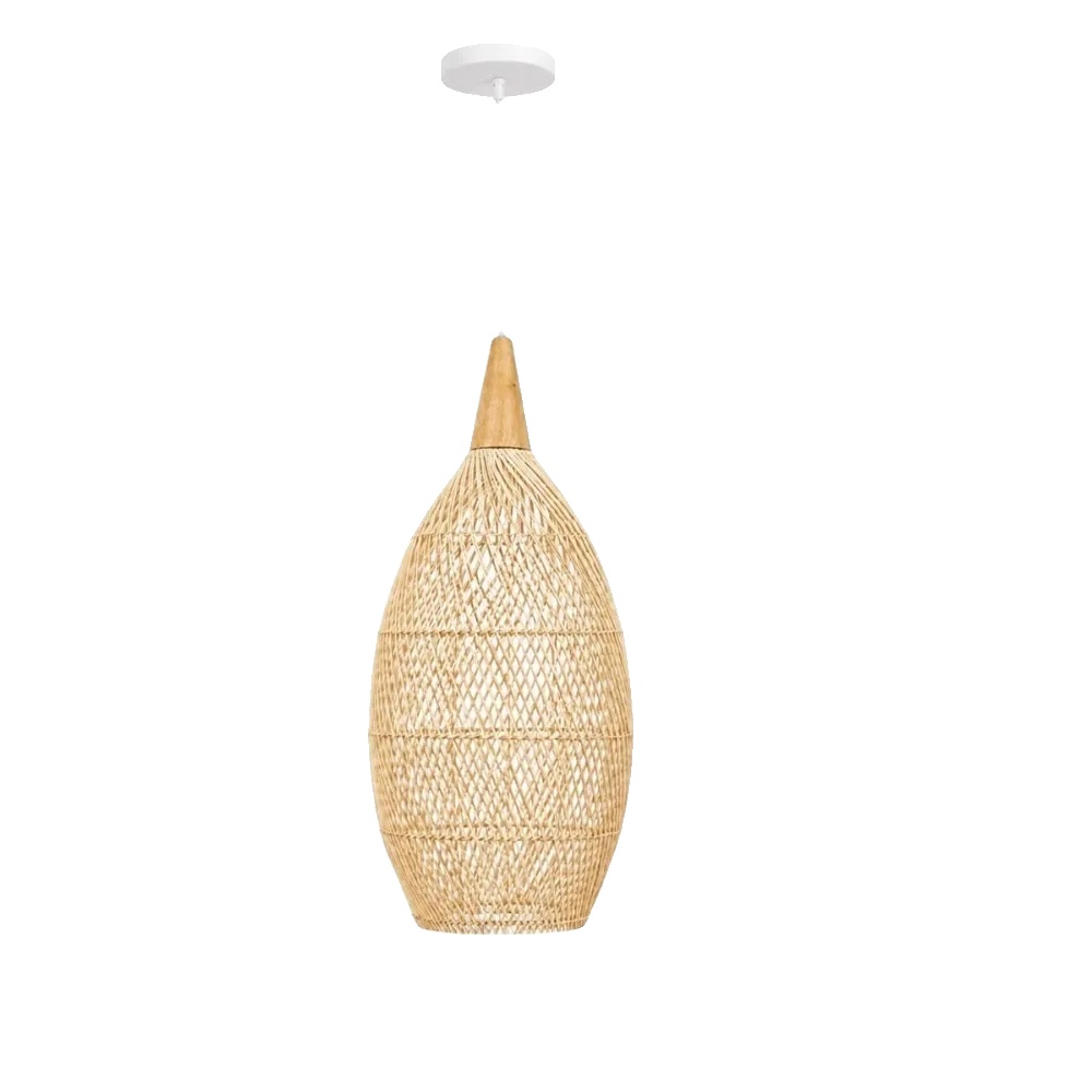 Pendelleuchte, Handgewebtes Rattan-design, Verstellbares Kabel, D35xh70cm, Keine Glühbirne