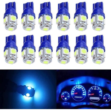 12er-pack Led-ersatzlampen, Eisblau – 194 T10 168 2825 W5w 175 158 – 5050 5 Smd – 12 V – Geeignet Für Die Fahrzeuginnenbeleuchtung: Leselampen, Deckenleuchten, Kennzeichenbeleuchtung