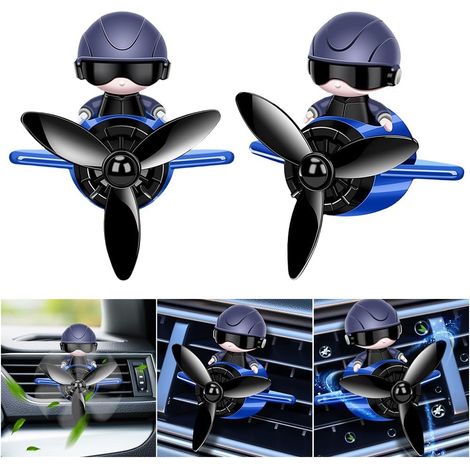 2er-set Auto-lufterfrischer, Lüftungsclips, Pilotenflugzeug-design, Mit Duftpellets – Personalisierte Accessoires Für Lüftungsschlitze, Aromatherapie-dekoration Für