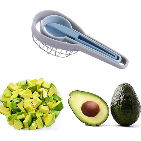3-in-1 Multifunktions-avocadoschneider, Avocadoschäler, Avocadohobel, Avocadohobel, Zum Schälen Und Entkernen Von Avocados, Mangos, Kiwis (blau)