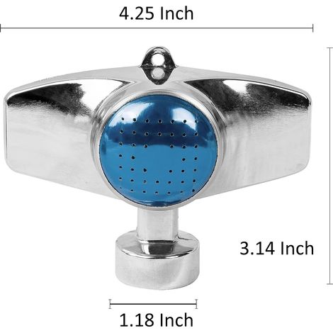 360-grad-metallsprenger - 2er-pack Runde Sprenger Mit Sanftem Sprühstrahl Zur Bewässerung Kleiner Rasenflächen Und Gärten - Reichweite Bis Zu 9 Meter (blau)