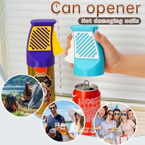 3d-gedruckter Dosenöffner – Schnelles Und Einfaches Werkzeug Zum Öffnen Von Bier-, Limonaden- Und Aufreißdosen – Geeignet Für Frauen Mit Langen Nägeln Oder Acrylnägeln (blau)