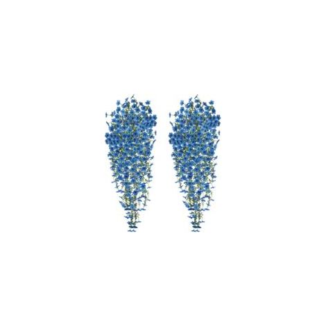 4 Künstliche Hängeblumen, 77 Cm, Künstliche Hängeblumen, Kunstpflanzen, Uv-beständige Kunstblumen Für Den Außenbereich, Geeignet Für Garten, Terrasse, Partys Und Hochzeiten (blau)