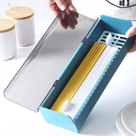 Aufbewahrungsbox Für Essstäbchen, Besteckhalter, Multifunktionaler Besteckorganizer Mit Abtropfschale, Platzsparender Organizer Für Wichtige Küchenutensilien Wie Löffel