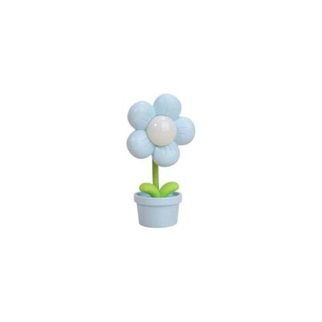 Batteriebetriebenes Nachtlicht In Form Einer Cartoon-blume, Nachttischlampe Fürs Kinderzimmer, 1 Stück, Blau