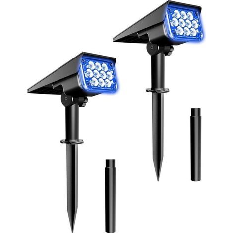Blauer Solar-weihnachtsstrahler – Ideal Für Gärten, Wege, Höfe, Pools, Terrassen Usw. – 2er-pack