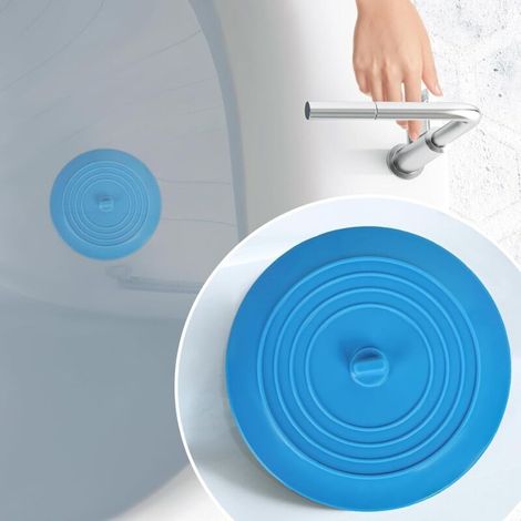Großer Blauer Silikon-abflussstopfen – Geeignet Für Duschen, Badewannen Und Waschbecken – 1 Stück