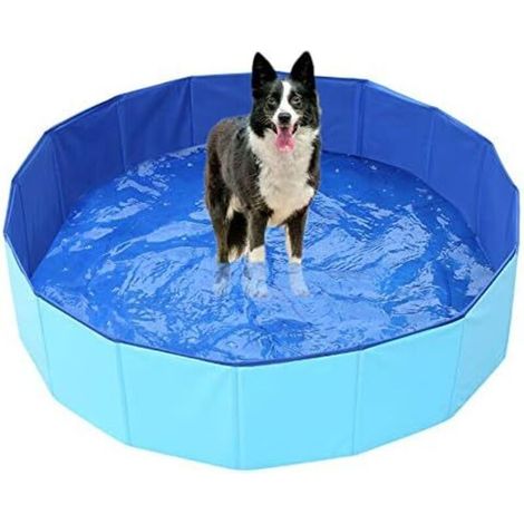 Hunde-schwimmbecken, Haustierbadewanne, Faltbare Badewanne Für Große Hunde, Strapazierfähige Pvc-badewanne Für Den Sommerlichen Außen- Oder Innenbereich (80 X 20 Cm)