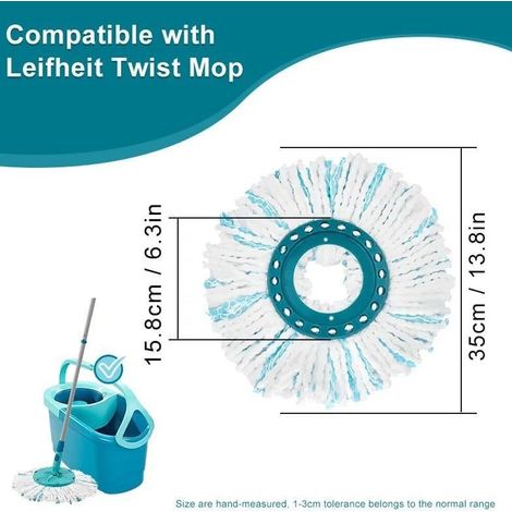 Kompatibel Mit Leifheit-besen, 4 Ersatzbesenköpfe, Eine Bürste Mit Harten Borsten, Eine Reinigungsbürste, Zubehör Für Einen Drehbaren Besenkopf, 2 Tücher Und 2 Bürsten.