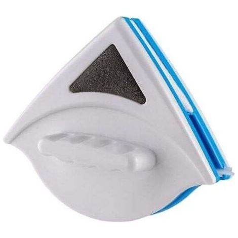 Magnetischer Fensterreiniger, Doppelseitiger Magnetwischer, Magnetgleiter, Reinigungsbürste, Glasputzwerkzeug, Reinigungsbürste, 1 Stück – Blau/weiß