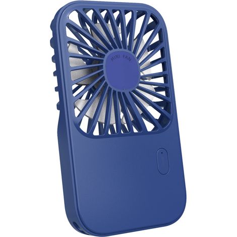 Mini-handventilator, Kleiner, Faltbarer Ventilator Mit Ständer Und Kabel, 3 Geschwindigkeitsstufen, Blau
