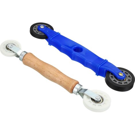 Montagewerkzeug Für Led-streifenprofile (2er-set) – Flache U-nut-räder Mit Griff Aus Kunststoff Und Holz – Schnelle Montage Für 5-, 8- Und 10-mm-streifen