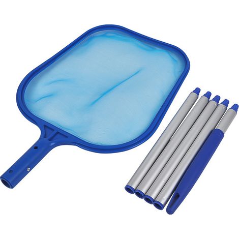Pool-skimmernetz – 160 Cm – Verstärktes Netzgewebe – 6-teiliger Teleskopgriff Aus Aluminium – Für Pools, Springbrunnen, Teiche Und Whirlpools